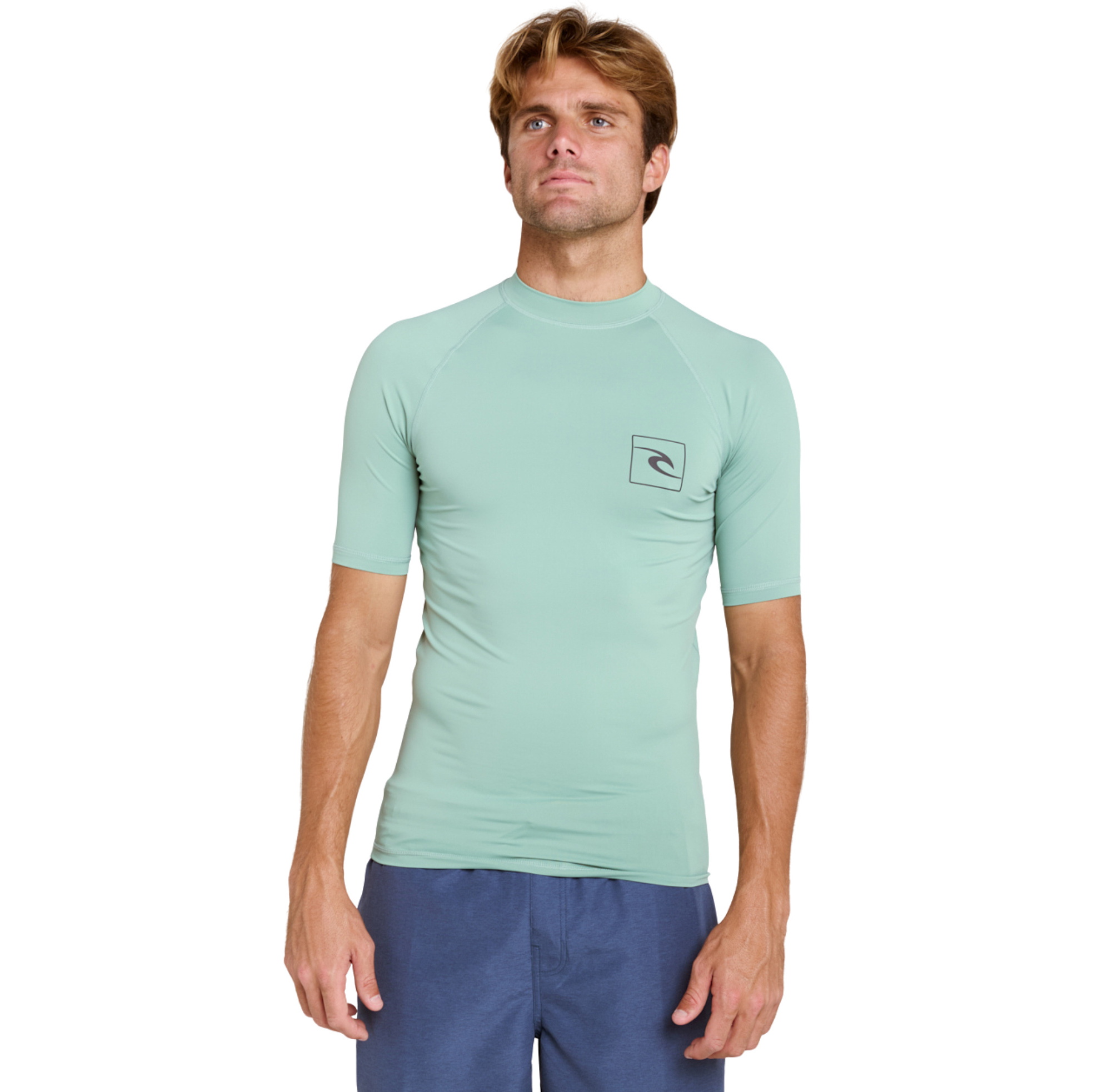 2026 Rip Curl Heren Streamline UPF Lycra-vest Met Korte Mouwen 172MRV - Aloe